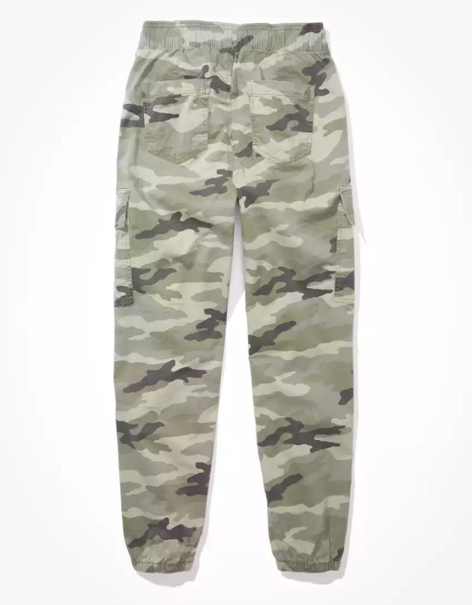 Jean American Eagle AE Camo Baggy Cargo Jogger Grise Camouflage Femme | MQZ-83176023